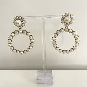 Silver and Pearl Statement Earrings - Brand new! Never worn.
